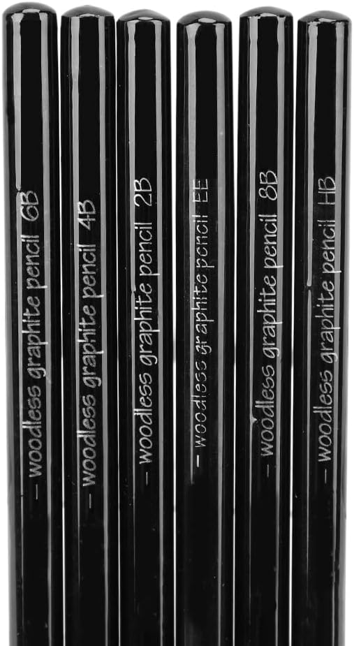 PENINSULA LOVE 6Pcs Woodless Graphite Pencils HB 2B 4B 6B 8B EE Artist - Image 4