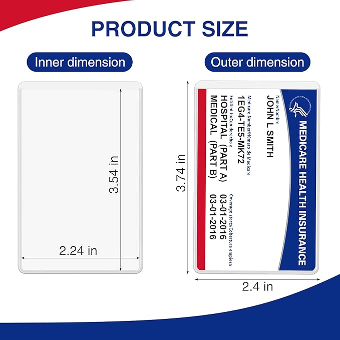 Fabmaker New Medicare Card Protector, 6 Pack Plastic Card Holder - Image 4