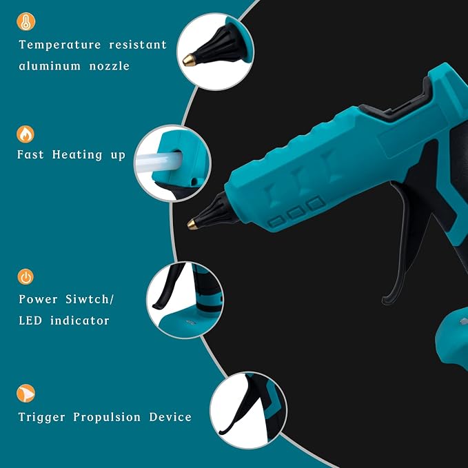 100W Cordless Hot Glue Gun Compatible - Image 2