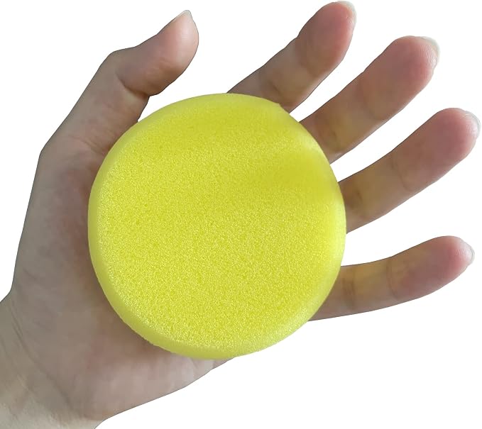 WAFJAMF 12 Pcs Round Painting Sponge 2.96 Inch Craft Clay Yellow | Pottery - Image 4