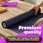 PerkHomy Navy Blue Kraft Paper Roll 17.5" x 760" - Image 3
