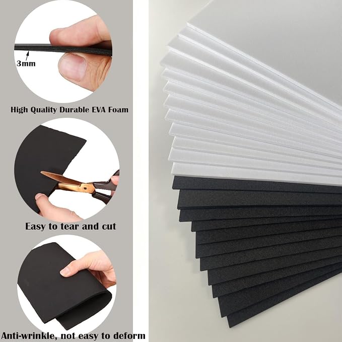 BLOSSIONA 24pcs 3mm Embroidery Foam Sheets - Image 6