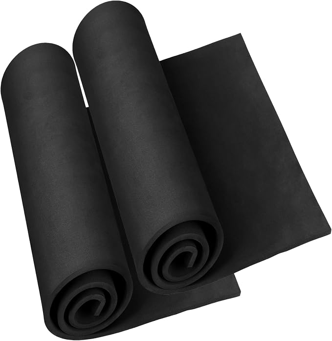 Do²ping 2-Pack Black Foam Sheets Roll, 5mm Thick Premium Cosplay EVA Foam Sheet by Do%C2%B2ping