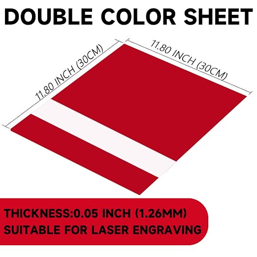 5PCS Laser Engraving Double Color ABS Plastic Sheet, Two-Tone Laserable - Image 3
