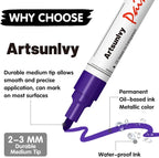 Purple Paint Pens Permanent Markers - Image 4