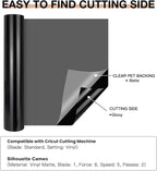 HTVRONT Black Permanent Vinyl, Silhouette, Cameo Cutters, Scrapbooking - Image 6