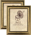 9x12 Picture Frame Set of 2, Vintage Picture Frame Gold Frames Ornate Vintage by TKYGU