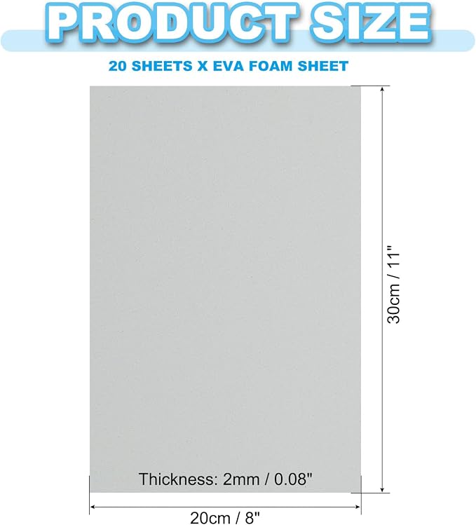 PATIKIL 20 Pack EVA Foam Sheets - Image 2