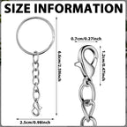 Sasylvia 100 Pcs Keychain Rings - Image 3