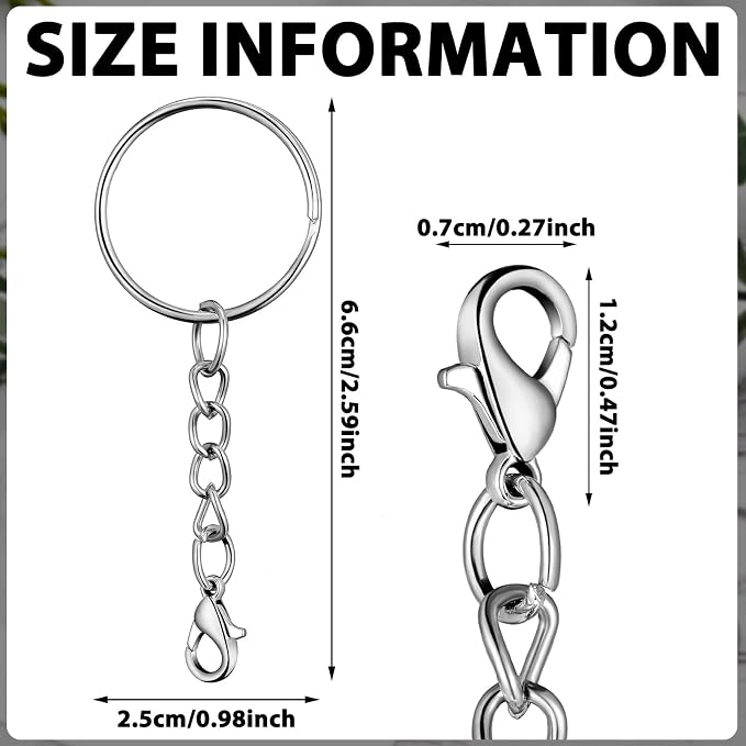 Sasylvia 100 Pcs Keychain Rings - Image 3