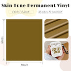 Tintnut Skin Tone Permanent Vinyl 8 Sheets 12x10in Tan Adhesive Vinyl | Solid - Image 2