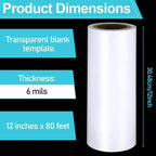 12 Inches x 80 ft 7 Mil Thick Stencil Plastic Sheets Blank Stencil Sheets - Image 2