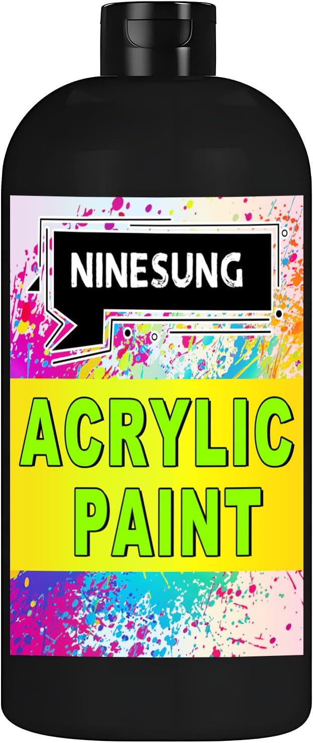 Black Acrylic Paint | 7 Fl.oz Acrylic Paints by NINESUNG