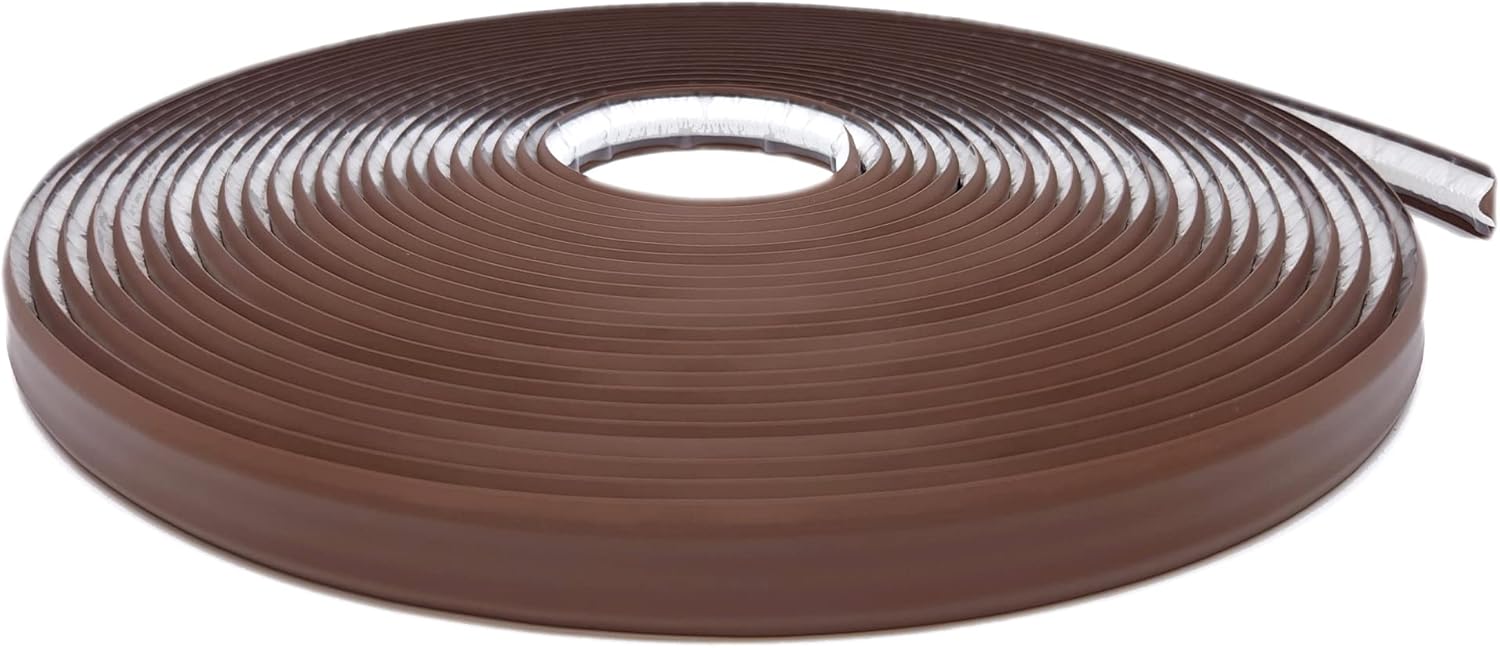 InstaTrim The Original Flexible Trim - 50ft Dark Brown 3/4" Wide Caulk Tape - Adhesive Trim with Many Uses Including Caulking for Bathtubs, Sinks, Counters, Tile, Floors - Made in USA