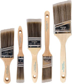 Pro Grade Paint Brushes, 5-Piece Paint Brush Set, Flat & Angle Brushes - Image 8
