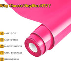 VinylRus Heat Transfer Vinyl-12” x 20ft Neon Pink Iron on Vinyl Roll - Image 3