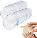 20 Clear Fillable Ornaments Balls- 100mm/3.94" Transparent Plastic Thickened by Pungi