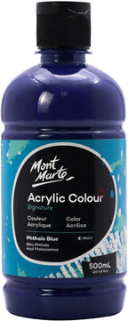 Mont Marte Signature Phthalo Blue Paint, Semi-Matte Finish, Suitable - Image 4