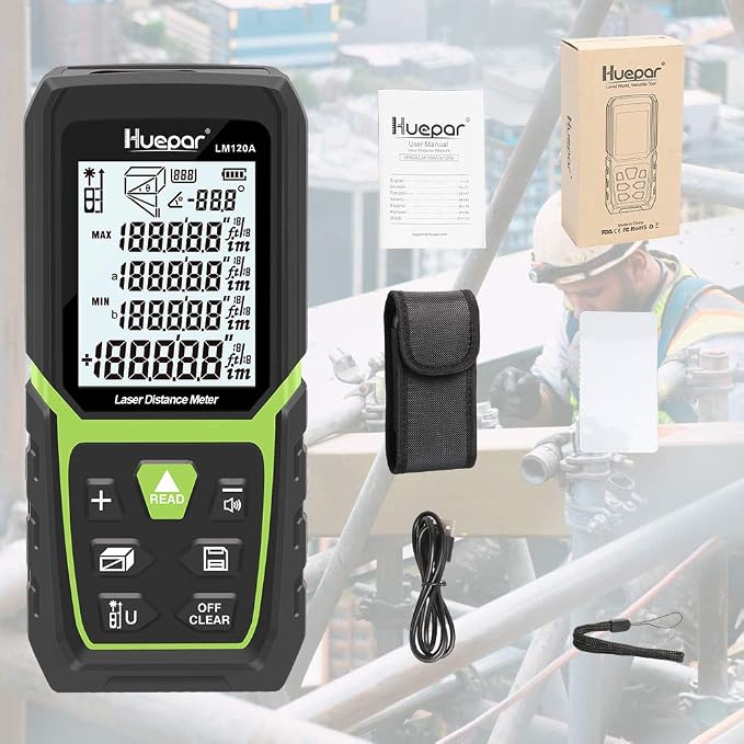 Huepar Laser Distance Meter 393Ft - Image 7