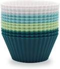 Silicone Baking Muffin Cups 12 Pack, Reusable Cupcake Liners Cake Molds by SAWNZC