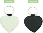 12 Pcs Sublimation Blank Keychains, PU Leather White Keychains Ornament Pendants - Image 6