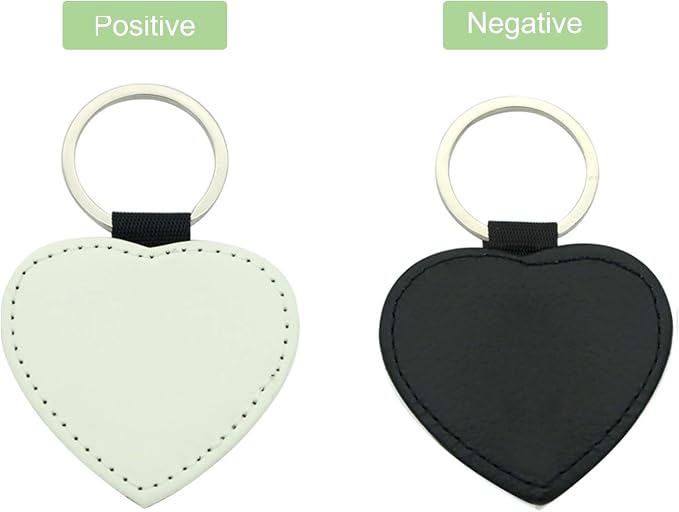 12 Pcs Sublimation Blank Keychains, PU Leather White Keychains Ornament Pendants - Image 6