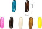 400Pcs Large Hole Wood Beads, BetterJonny Assorted Color Wooden Beads Hair - Image 6