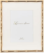 Lawrence Frames Bamboo Design Metal Frame, Matted 5x7 by LawrenceFrames