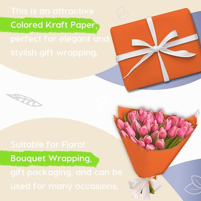 PerkHomy OrangeRed Kraft Paper Roll 36" x 1 - Image 4