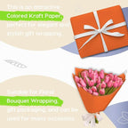 PerkHomy OrangeRed Kraft Paper Roll 48" x 1 - Image 4