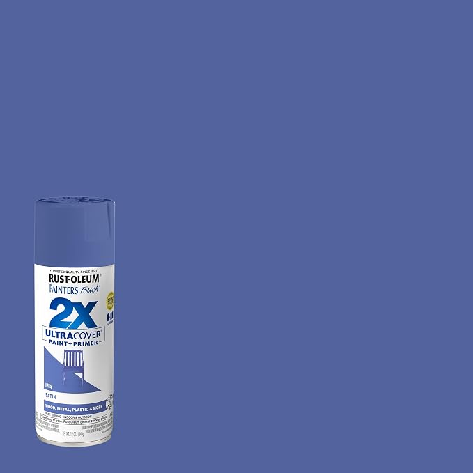 Rust-Oleum 383202 Painter's Touch 2X Ultra Cover Spray Paint, 12 oz, Satin Iris - Image 2