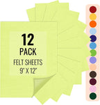 IONTACH 9" X 12" Felt Fabric Sheets 1.6mm Thick | Soft Felt by IONTACH
