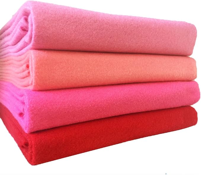 4pcs Thick 1.4mm Soft Felt Fabric Sheet Assorted Color Felt Pack DIY Craft - Image 6