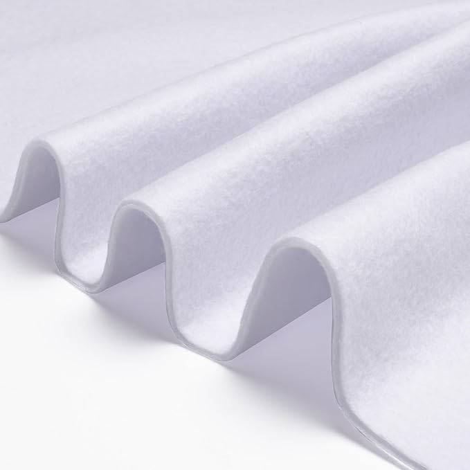 White Felt Fabric Sheet 36" X 36", 1.4mm Thick Large Soft Durable Flexible by MITINU