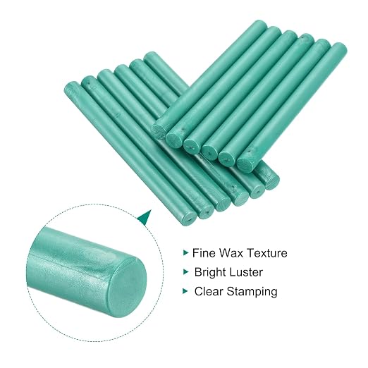 MECCANIXITY 12 Pcs Cyan Cylinder Sealing Wax Stick Glue Gun Wax Seal Rod Craft - Image 3