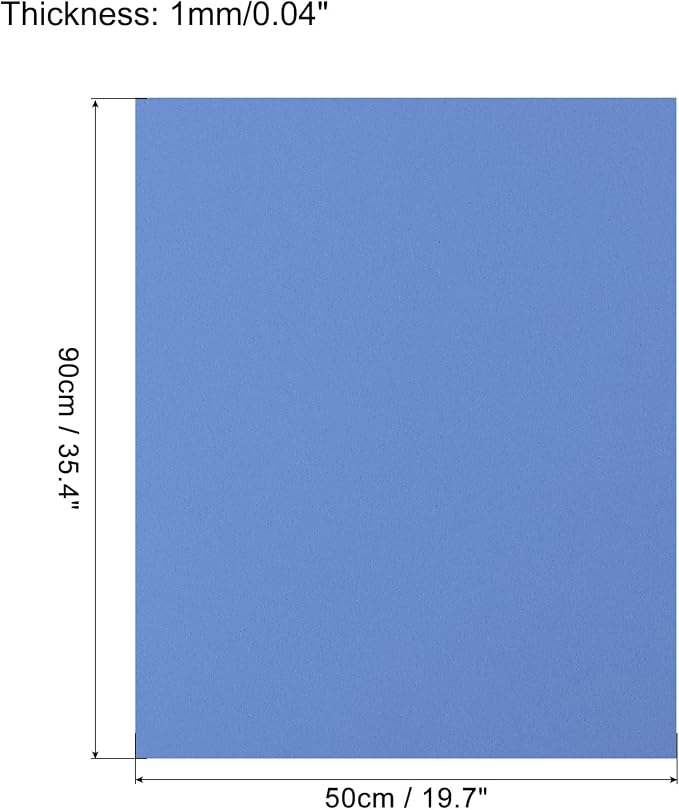 MECCANIXITY EVA Foam Sheets Dark Blue 19.7 Inch x 35.4 Inch 1mm Thick Crafts - Image 2