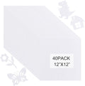 40 Pcs Stiff Felt Fabric Sheet for Crafts, 1mm Thick and 12”x12”White Felt by Tiparts