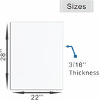Foam Board 22 x 28 in, ZXUNLIEH 12 Pack White Poster Board, 3/16 in Thick | - Image 2