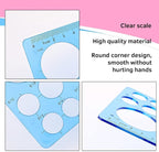 4 Pcs Circle Template for Drawing Circle Stencils Drafting Tools Set Stencil - Image 3