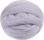 JeogYong Needle Felting Wool, 3.53oz Wool Roving Chunky Wool Yarn, Light Grey by JeogYong