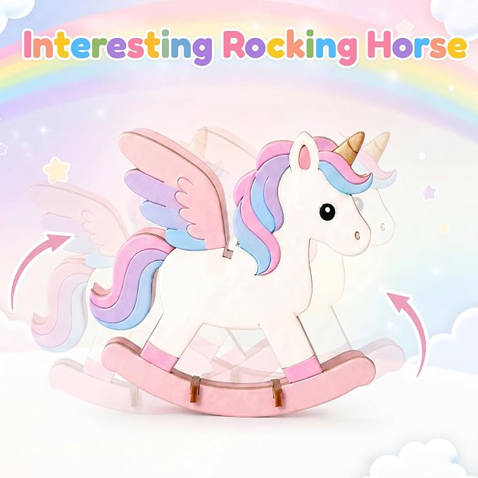 DIY 3D Unicorn Wood Crafts to Paint, Unfinished Unicorn Wooden Slices Cutout - Image 5