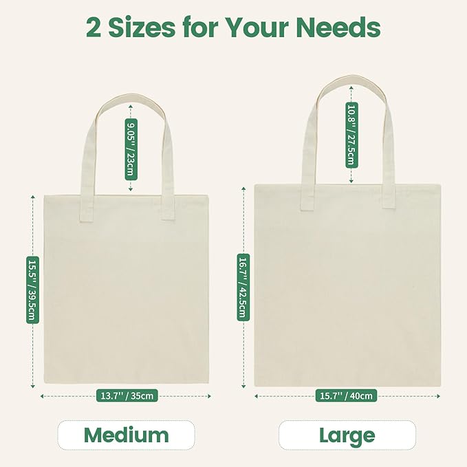 Carbrea 12 Pack Canvas Tote Bag - Image 4