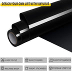 Heat Transfer Vinyl-12” x 8ft Black Iron on Vinyl Roll - Image 3