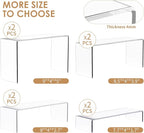 Anglelife 8 Pieces 2 Set Large Display Risers, Acrylic Cake Shelves - Image 2