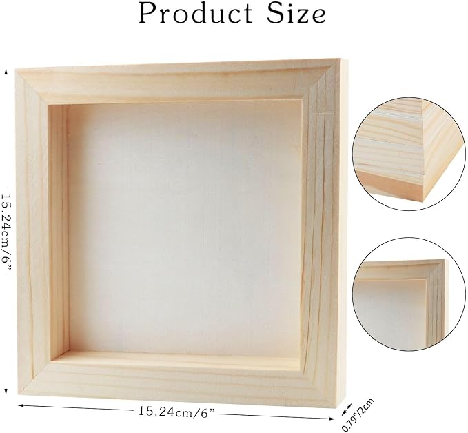 FSWCCK 10 Pack 6 x 6 inch Wood Panel Boards, Unfinished Wood Canvas Panels - Image 2
