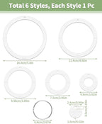6 PCS Circle Quilting Acrylic Template Set - Image 2
