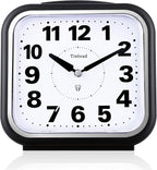 Tinload 5.5" Large No Ticking Analog Alarm Clock, Silent Readable by Tinload