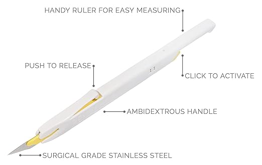 TIDI PenBlade Retractable Utility Knife, Blade Sizes 10, and 15 ― - Image 2