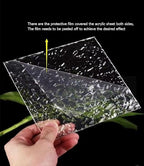 8" x 12" Clear Acrylic Sheets Stone Texture, Plexiglass Wave Ripple Sheet 1/8'' - Image 2