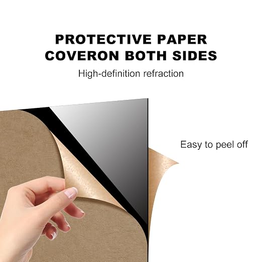 Gute 6Pcs Cast Acrylic Sheet, Acrylic Sheet Opaque Plastic Sheet 8 x 8 Inch - Image 3